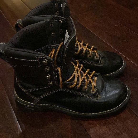 Women’s Quarry USA 7” Black Leather Gore-tex Vibraum Work Boot - Picture 2 of 10